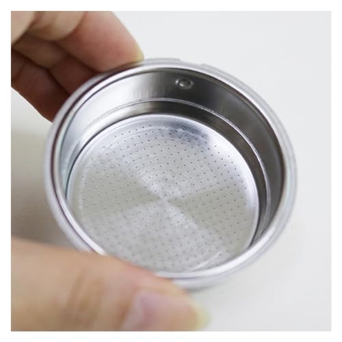 51mm Stainless Steel Coffee Filter Double Layer Filter Basket Stainless Steel Portafilter Basket Espresso Handle Compatible for Portafilter Coffee Machine