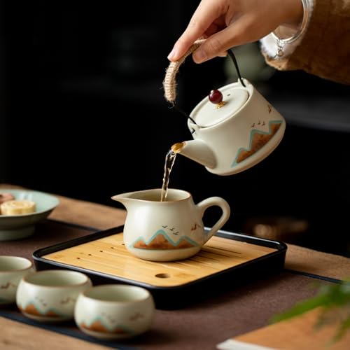 7 Piece Ruyao Ceramic Chinese GongfuTea Set