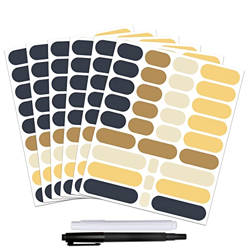 192pcs Removable Waterproof Food Labels with 2 Markers