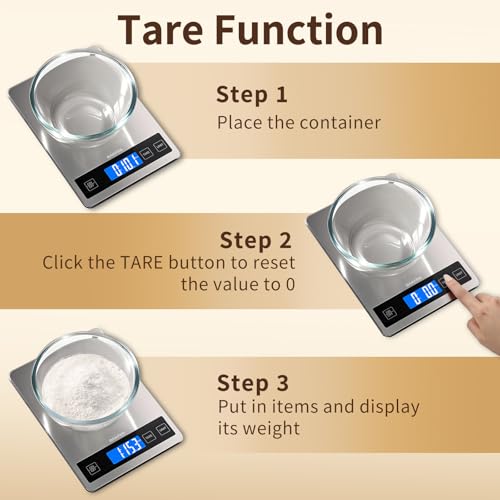 Food Scale 33lb Kitchen Scale with 1g Precision