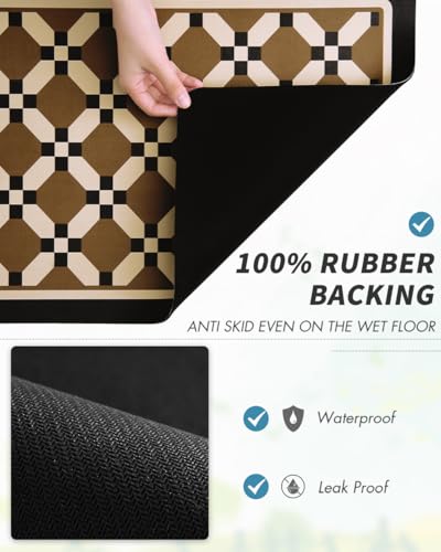 Coffee Mat Hide Stain Rubber Backed Absorbent Dish Drying Mat for Kitchen Counter