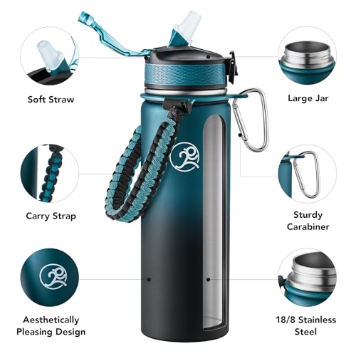 24oz Insulated Stainless Steel Travel Water Bottle