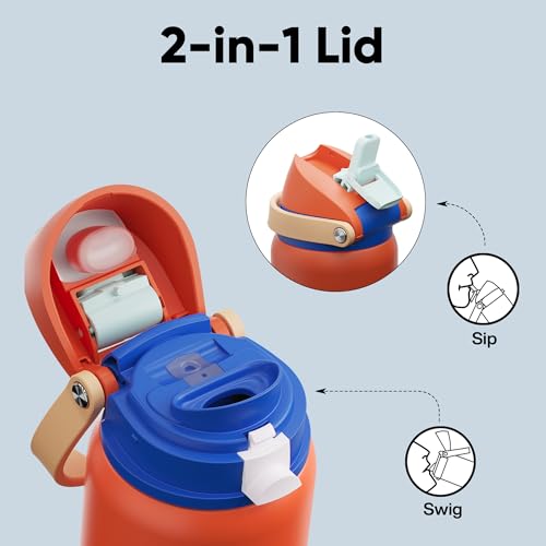 Insulated Water Bottle with Straw