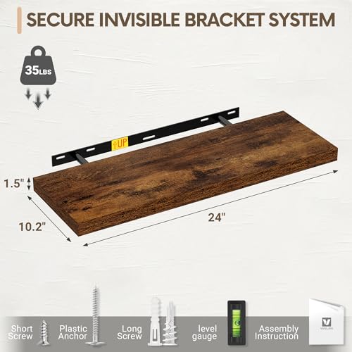 10" Deep Floating Shelves (2 Count)