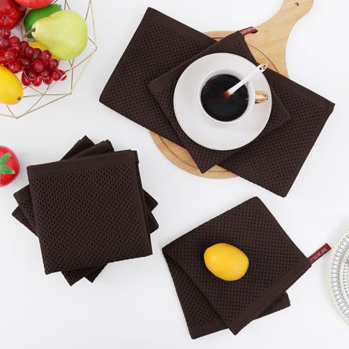 100% Cotton Waffle Weave Kitchen Dish Cloths 12 (12 Count)