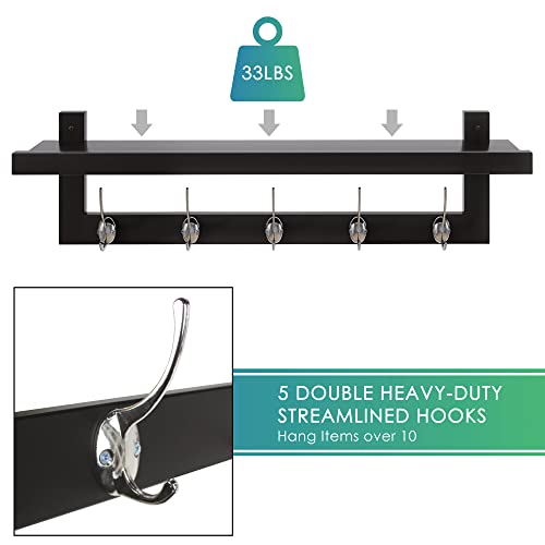 Coat Hooks with Shelf Wall