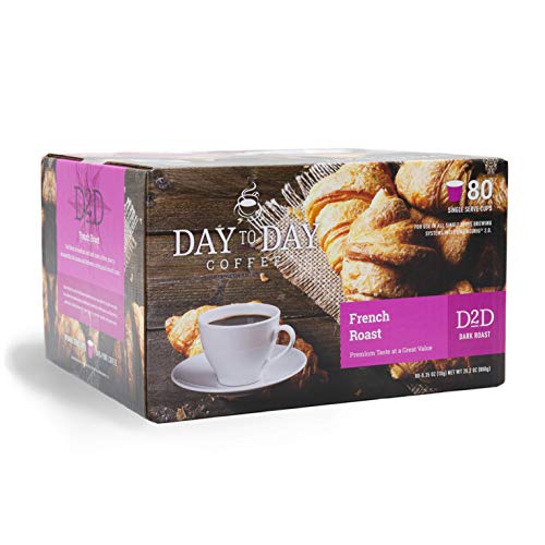 Day To Day French Roast Dark Roast Single Serve Coffee Pods (80 Count)