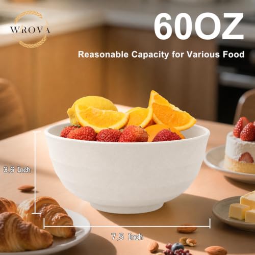 60oz Wheat Straw Bowls Set of 6