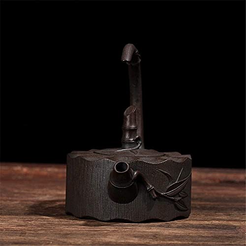 Handmade Cast Iron Teapot Iron Tea Set Gift for Adult Father Mother Family Black 1000ml