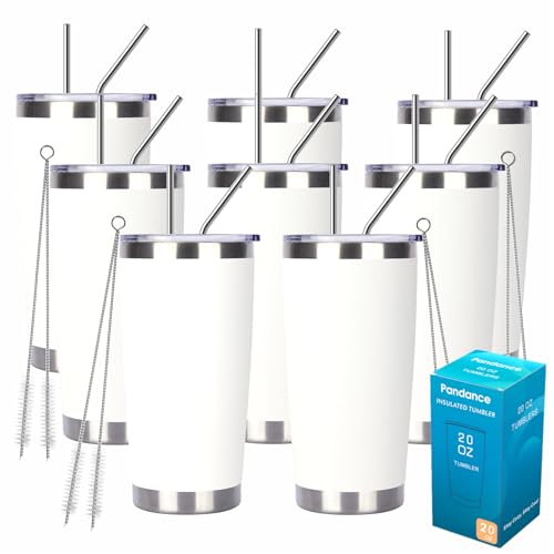 20oz Stainless Steel Insulated Tumblers Bulk (8 Count)
