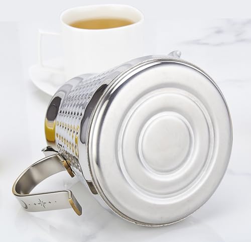 1.2L(40oz) Stainless Steel Hammer Patterned Teapot With Removeable Infuser,Loose leaf cover,Silver
