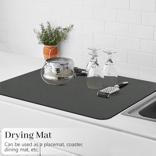 Grey Dish Drying Mat