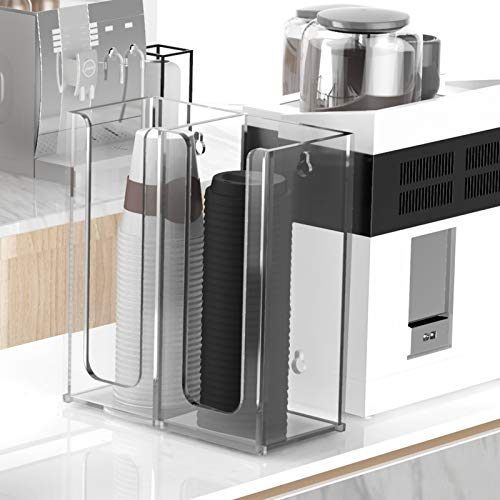 Acrylic Coffee Cup and Lid Storage Organizer Holder