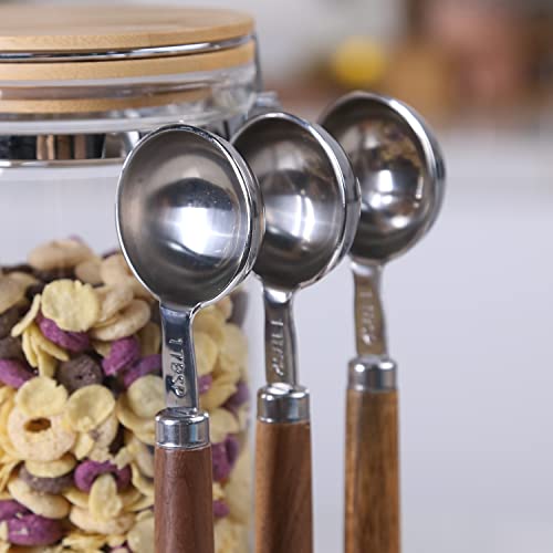 Wooden Long Handle Coffee Bean Scoops 1 tbsp for Ground Coffee
