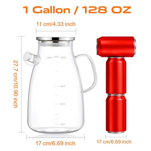 1 Gallon 128oz Glass Pitcher