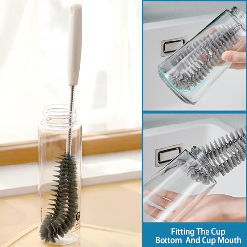 16 inches Long Handle Black Bottle Cleaning Brushes (2 Count)