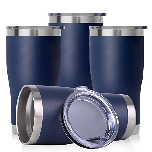 20oz Tumbler with Lid Stainless Steel Tumblers Bulk (4 Count)