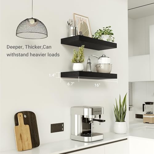 Black Bathroom Shelves Over Toilet (2 Count)