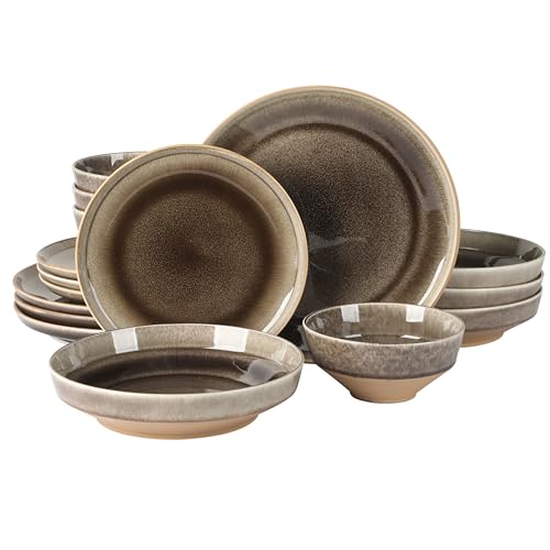 Hailstone 16 Piece Stoneware Reactive Glaze