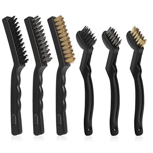 Wire Brushes Pack of 6. for Cleaning Welding Slag