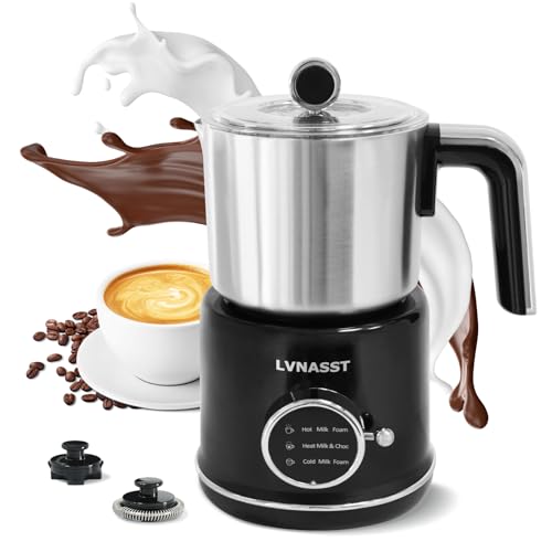 Milk Frother Warmer 3in1 Electric Milk Steamer Stainless Steel Foam Maker