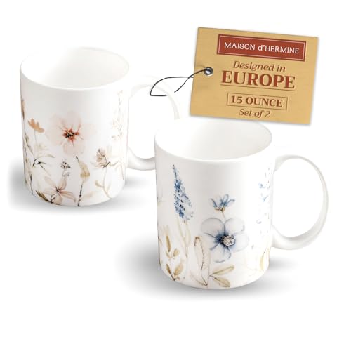 Coffee Mug with Handles Tea Cups (2 Count)