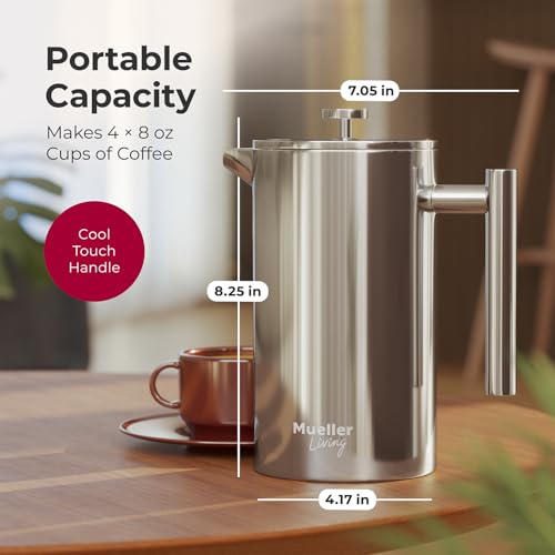Living French Press Coffee Maker 34oz