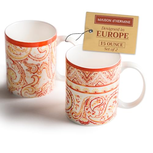 Coffee Mug with Handles Tea Cups (2 Count)