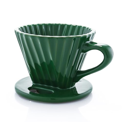 Lotus ceramic pour over coffee dripper