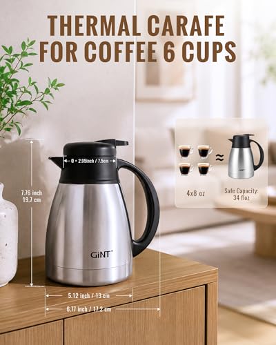 Insulated Coffee Carafe 34 Oz