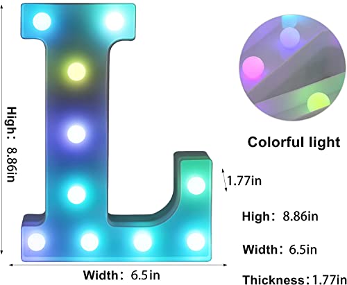 Colorful LED Letter Lights with Remote