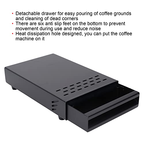 Stainless Steel Coffee Knock Box Drawer With Non Slip Feet
