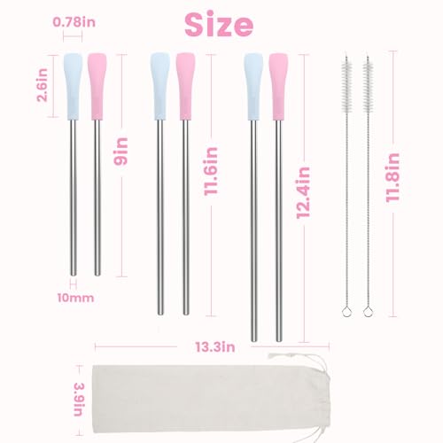 Anti Wrinkle Straw 6 Pcs for Stanley (6 Count)