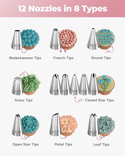 71 Cake Decorating Kit Baking Supplies Tools for Beginners & Pros (71 Count)