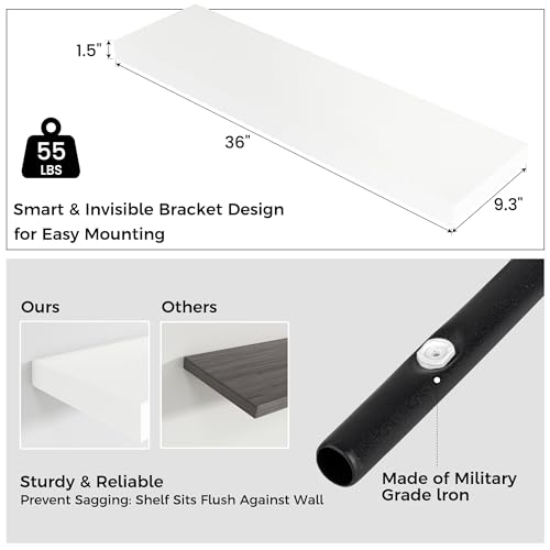 36 Inch Floating Shelves for Wall (2 Count)