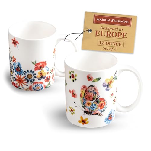 Coffee Mug with Handles Tea Cups (2 Count)