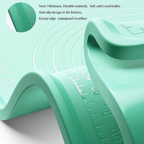 Silicone Pastry Mat 28"*20" Extra Thick Non Stick Baking Mat with Measurement Food Grade Silicone Rolling Dough Mat