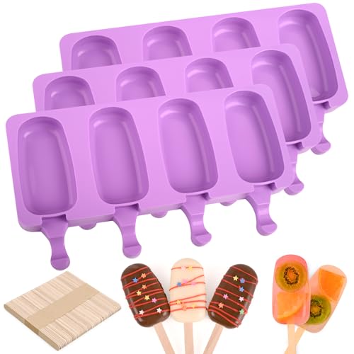 Large Oval Silicone Popsicle Molds (3 Count)