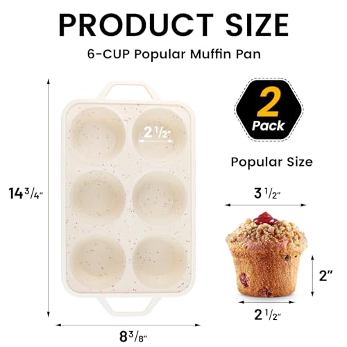 Jumbo Muffin Pan with Metal Reinforced Frame (2 Count)