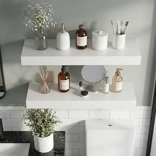 12 Inch Floating Shelves Wall Mounted for Display (2 Count)