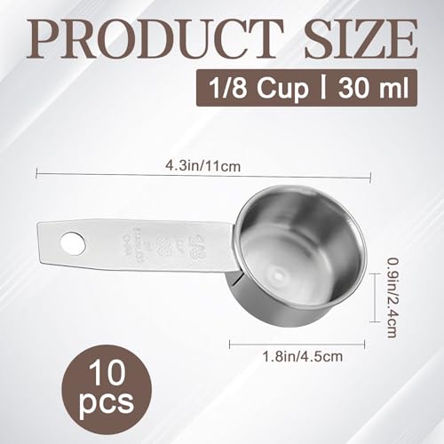 Stainless Steel Measuring Cup (8 Count)