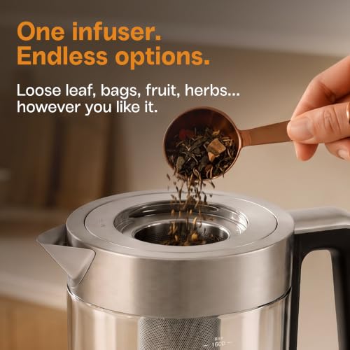 Viante Alba Electric Tea Kettle With Infuser