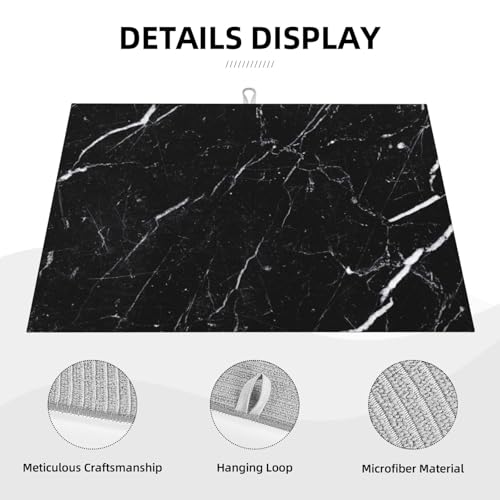 Black Marble Dish Drying Mat