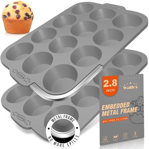 Silicone Muffin Pan with Metal Frame (24 Count)