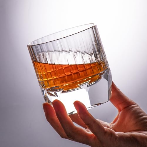Crystal Whiskey Glasses Set of 2 Old Fashioned Glasses Stemless (2 Count)