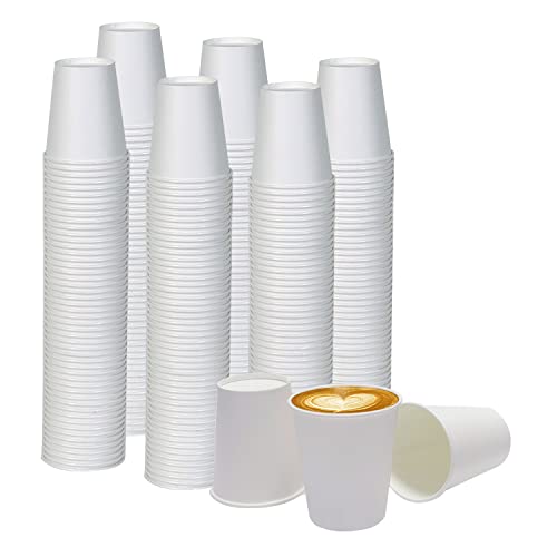 White Disposable Paper Coffee Cups (100 Count)