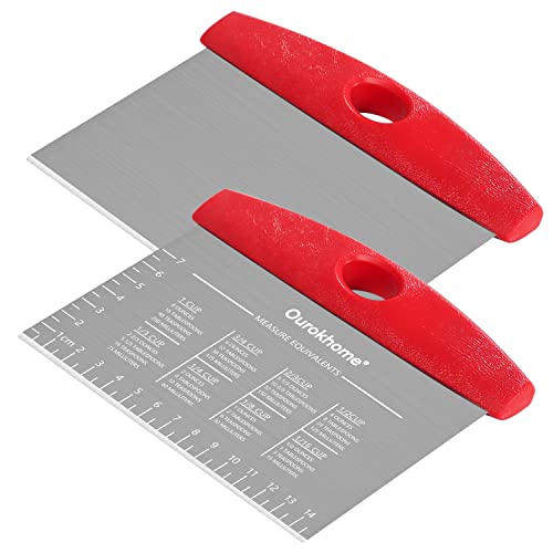 2 Pack Bench Scraper Dough Cutter