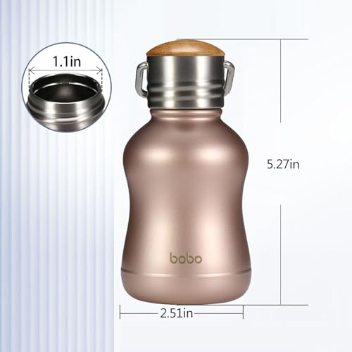 Mini Vacuum Insulated Water Bottle With Bamboo Lid (6 Count)
