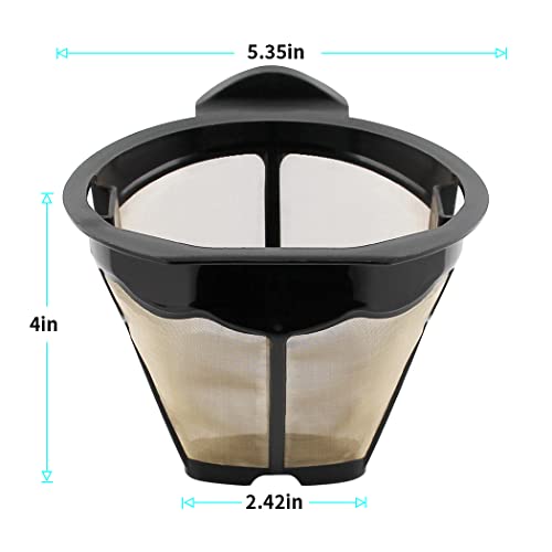 Replacement Parts 2pcs Cone Reusable Coffee Permanent Filters (2 Count)