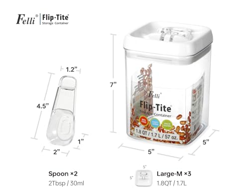 Flip Tite Storage Container with Built (3 Count)